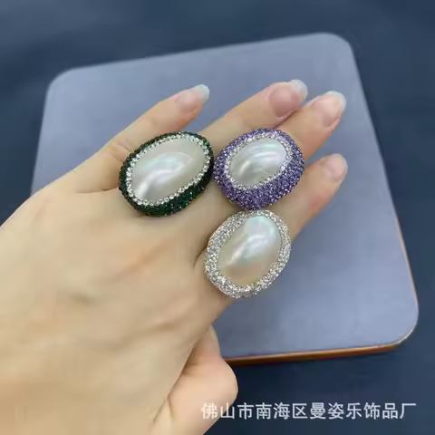 New natural Mapei live 18K real gold electroplated color retention ring popular original live ring j