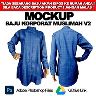 Baju Korporat Muslimah V2 Mockup for Photoshop