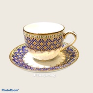 ชุดชา/กาแฟเบญจรงค์ 200 ml Tea/coffee cup and saucer by JJ Benjarong