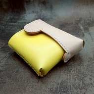 掌中-原色x檸檬黃色款旋蓋式錢包/短夾