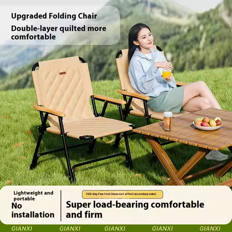 Gianxi Outdoor Foldable Chair Portable Kemet Chair Picnic Table And Chair Beach Chair Ultra Light Ca