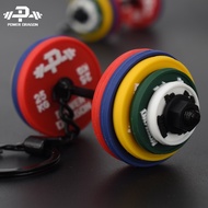Power Dragon Barbell Set Detachable Keychain Gym Mini Keyring Mini Fitness Barbell Keychain