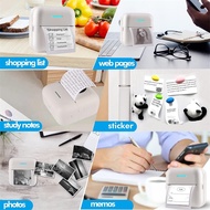✨Ready Stock✨Mini Printer Portable Mobile Thermal Paper Printer Photo Picture Sticker Printer Express Delivery barcode printer