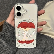 Fruit Carousel Pattern Transparent Protective Case for iPhone 11 12 Pro 13 Pro Max 15 Pro Max 14 16 