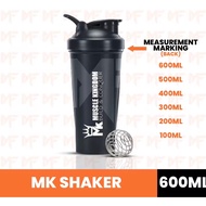 Muscle Kingdom Protein Shaker Bottle With Stainless steel ball spring 600ml/20oz