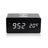 Smartphone wireless charging LED desk clock LED table clock promotional clock