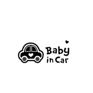 TAP13703 Baby in car safety alert creative reflective sticker Design E 20x9cm black