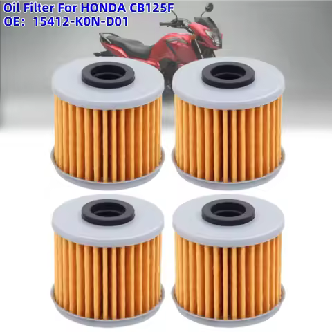 1/2/4Pcs Motorcycle Accessories Oil Filter Cleaner Engine Replacement Parts OE 15412-K0N-D01 For HON