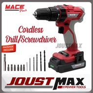 Mace Plus MT-CD21V/CS Cordless Drill / Screwdriver 2.0Ah Battery with Screwdriver Bits and Drill Bit