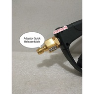Quick release gun jet cleaner male drat M22 adapter to hose ~male M22