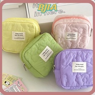 ✿BJA✿ Lipstick Bag, Quilting Flower Small Square Bag, Simplicity Style Candy Color Mini Earphone Sto