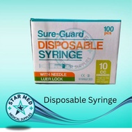Disposable Syringe(10cc,5cc,3cc,1cc)Sureguard 100pcs per