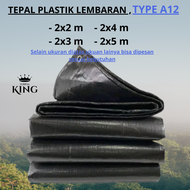 Terpal Trepal Cap Treck A12 Ukuran 2x3 2x4 2x2 2x5 meter Hitam Hitam Penutup Atap Truk Alas Tenda