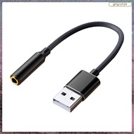 [L E U R] USB to 3.5mm Jack Audio Adapter USB to Audio Jack Adapter Headset USB A to 3.5mm Female Ex