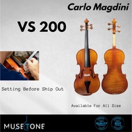 Carlo Magdini Best Intermediate Model VS200 Violin with Case Bow Rosin Full Size 4/4, 3/4, 1/2, 1/4