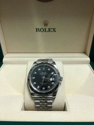 【已交流】勞力士 126334 ROLEX 黑面 十鑽 126334G 原鑽時標 白金 太陽圈 DATEJUST 紀念型鏈帶