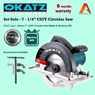 Okatz 7-1/4’’ CS7V Circular Saw (1300w) F.O.C 7 x 60T & Carbon Brush