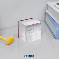 MERAH Informa 5X5 cm Acrylic Cube Photo Frame - Red Photo Frame Picture Frame Picture Frame Picture 