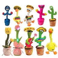 24 Hourly DeliveryUSB Charging Rechargeable Bailarin Dancing Cactus And Talking Plush Toy Unity Shipping Free Electric Dancing Plant Robot Toy