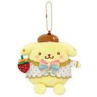 [Pudding Dog] Modeling Doll Charm (Strawberry News) Japan Imported Stuffed Toy Plush Decoration Sitt