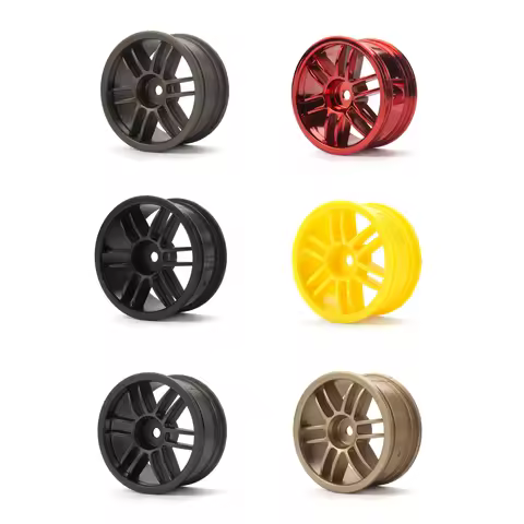 1/10 RC Drift Wheels 52mm Curved 6-Spoke Nylon Rims 2PCS for MST RMX TT02
