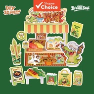 DIY 3D Paper Puzzle Toy Coffee/Dessert/Barbecue Stall, Hamburger Shop for Party Games, Favor Packs, 