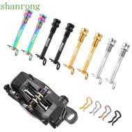 SHANRONG Disc Brake Pad Bolts, Titanium Pins Spring Clips Bicycle Disc Brakes Screws, with Fixing Cl