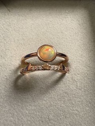 歐泊 蛋白石S925純銀鍍金戒指 Opal S925  silver ring,rings,earring,earrings,necklaces,bracelet,bracelets,pendant,