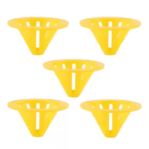 5Pcs Yellow Cone Shape Reusable Wasp Trap Insect Funnel Killer Bee Hornet Catcher Plastic Bottle Was