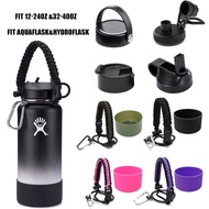 【100%Original】HydroFlask Boot Silicon Cover Aquaflask Accessories  12-40 oz Protective Bottom Non-Slip Aqua flask Tumbler Boot Sleeve Cover &amp; Paracord Handle Colored Cup Rope Set