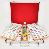 [MANY COLOURS] A1 Size 37mm 160 Tiles Crystal Acrylic Singapore Mahjong Set DARK SILVER GOLD BLUE PU