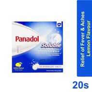 Panadol Soluble Lemon Flavour 20 effervescent tablets exp 3/2026