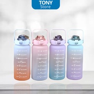 Rainbow Drinking Bottle / 2L Drinking Bottle / Viral Rainbow Drinking Bottle 2L - Blue