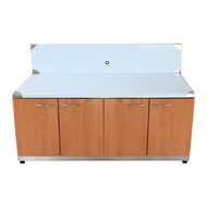 [特價]【Abis】客製商品-頂級升級款不鏽鋼144瓦斯爐台/流理台/工作台/收納廚具-多款門板可選(桶身430)紅色