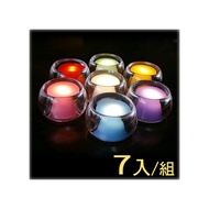 【USB充電】純蠟燭LED燈-含杯*7入1組 (七色各1) ~附USB電源線 _*地球家(弘麒)*_