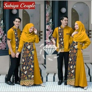 STM-CP MAXI SABIYA BATIK Sarimbit Couple Terbaru Lebaran 2025 Kemeja Koko Dan Gamis 2 Kombinasi Polo
