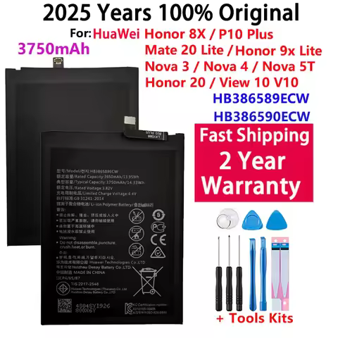 Original High Quality Battery For Huawei Honor 8X/Honor 9x Lite /Honor 20/P10 Plus /Mate 20 Lite/Nov