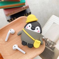 4353企鵝蘋果APPLE AIRPODS 第一二代無線藍牙耳機防摔硅膠保護套