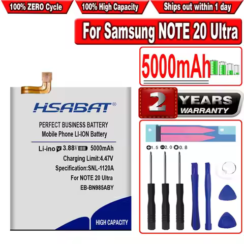 HSABAT 5000mAh EB-BN985ABY Battery for Samsung Galaxy Note20 Ultra / Note 20 Ultra