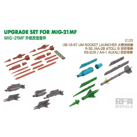 RYE FIELD 2123 Equipment Upgrade Set For 1/48 RFM6001 MIG-21MF Fighter