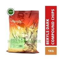 BERYLS DARK COMPOUND CHIPS DR-LD-RAYA 1KG / Halal Malaysia / Healthy Baker