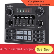 computer audio Computer Audio Sound Card with Voice Changer,14 Sound Effects Mixer Audio Mixer Podcast Bluetooth Live So