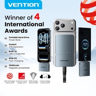 【Red Dot Award】Vention Magnetic PowerBank 3500mAh M.2 NVMe SSD Enclosure 85W PD Fasting Charging  Di