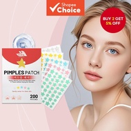 Salicylic Acid Star Acne Patches 200pcs - Invisible Cute Pimple Patch with Panthenol for Face, Fast-