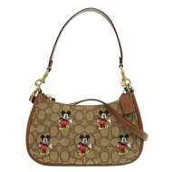 近全新 Coach Terri 單肩包 CM196 迪士尼聯名款 米奇老鼠皮革經典提花ブラウン0470 [二手] COACH