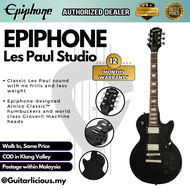 Epiphone Les Paul Studio Double Closed Humbucker Electric Guitar - Ebony (EILT)