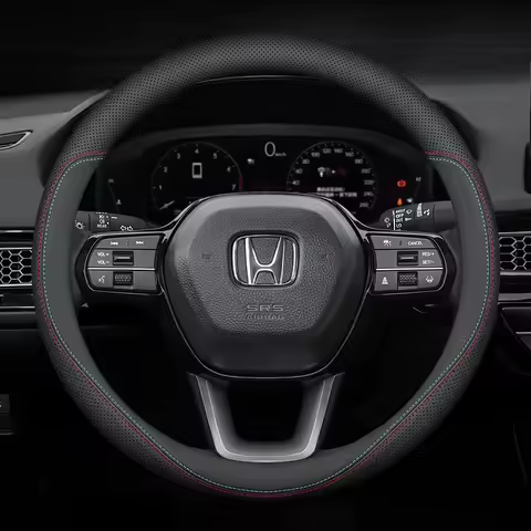 Leather Car Steering Wheel Cover Suitable for Honda CRV Ridgeline HRV Prologue Civic URV Accord ZRV