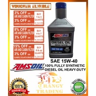 AMSOIL SAE 15W-40 Fully Synthetic Motor Oil Heavy Duty Protection ( Diesel Oil )