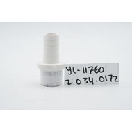 White 20mm to 14mm Hose to PVC Pipe Adapter Connector Garden Irrigation PVC Straight Pipe Joint Pipi