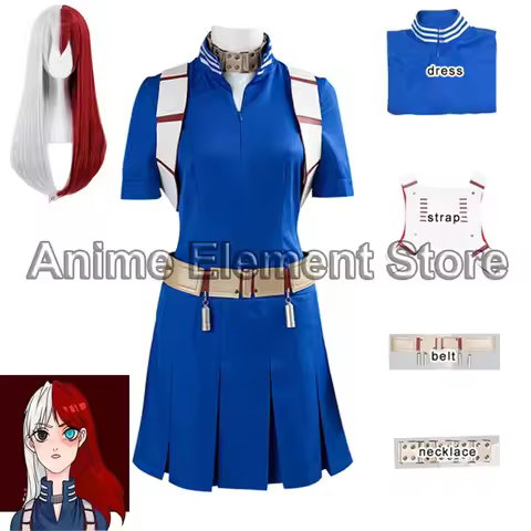 My Hero Academia Shoto Todoroki Cosplay Dress Boku No Hero Academia Blue Battle Uniform Women Girls 